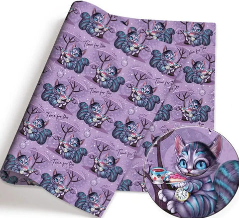 Cheshire Cat Cotton Fabric Half Yard (18” x 55”)