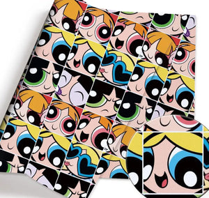 Powerpuff Girls polyCotton Fabric Half Yard (18” x 55”)