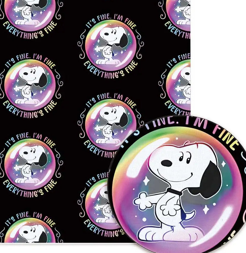 Snoopy polyCotton Fabric Half Yard (18” x 55”) 33507