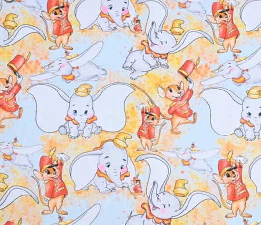 Dumbo and Timothy Cotton Fabric Half Yard (18” x 43”)