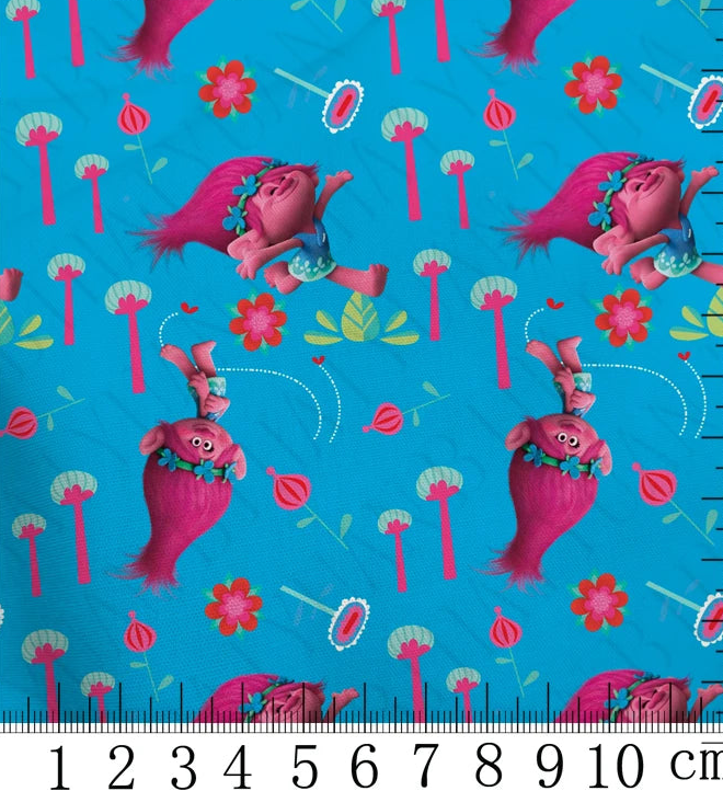 Trolls Poppy polyCotton Fabric Half Yard (18” x 55”)