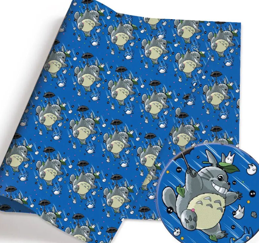 Totoro polyCotton Fabric Half Yard (18” x 55”)