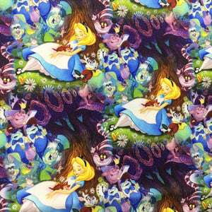 Alice in Wonderland polyCotton Fabric Half Yard (18” x 55”)