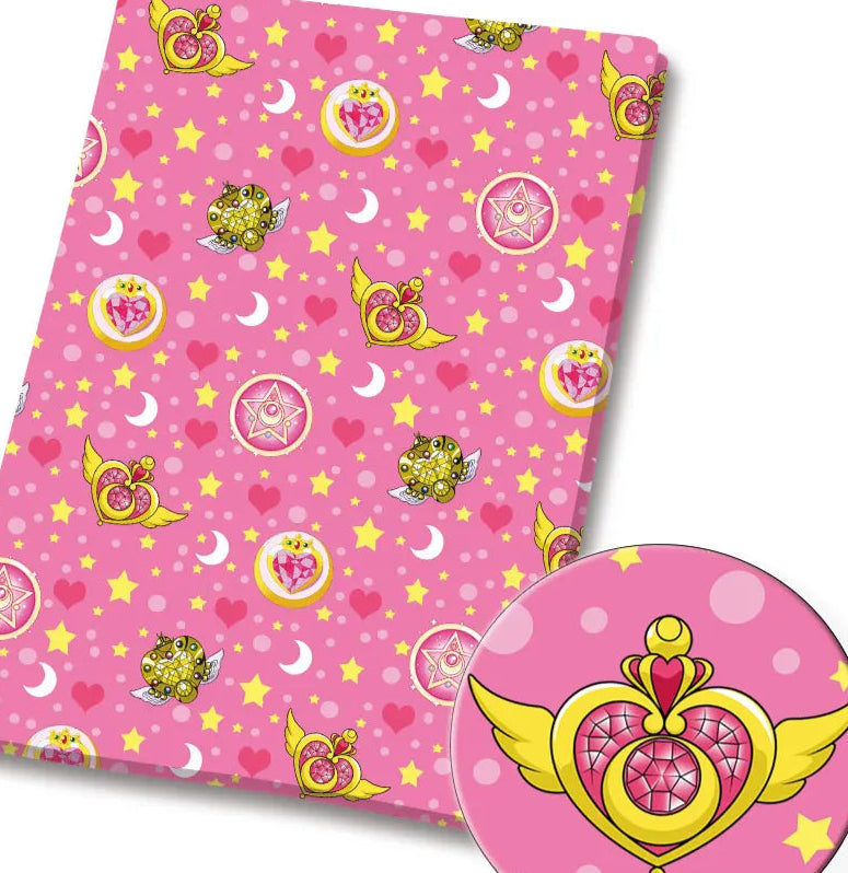 Sailor Moon wand polyCotton Fabric Half Yard (18” x 55”)