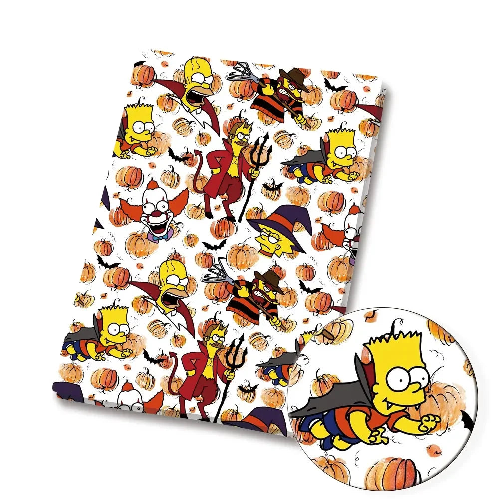 The Simpsons Halloween polyCotton Fabric Half Yard (18” x 55”) 90743