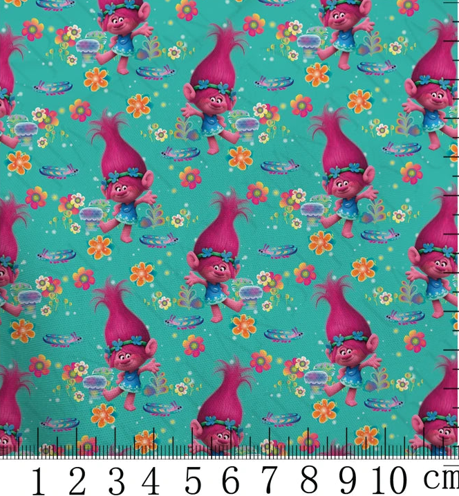 Trolls Poppy polyCotton Fabric Half Yard (18” x 55”)