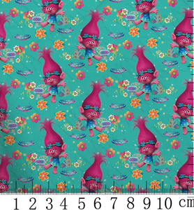 Trolls Poppy polyCotton Fabric Half Yard (18” x 55”)