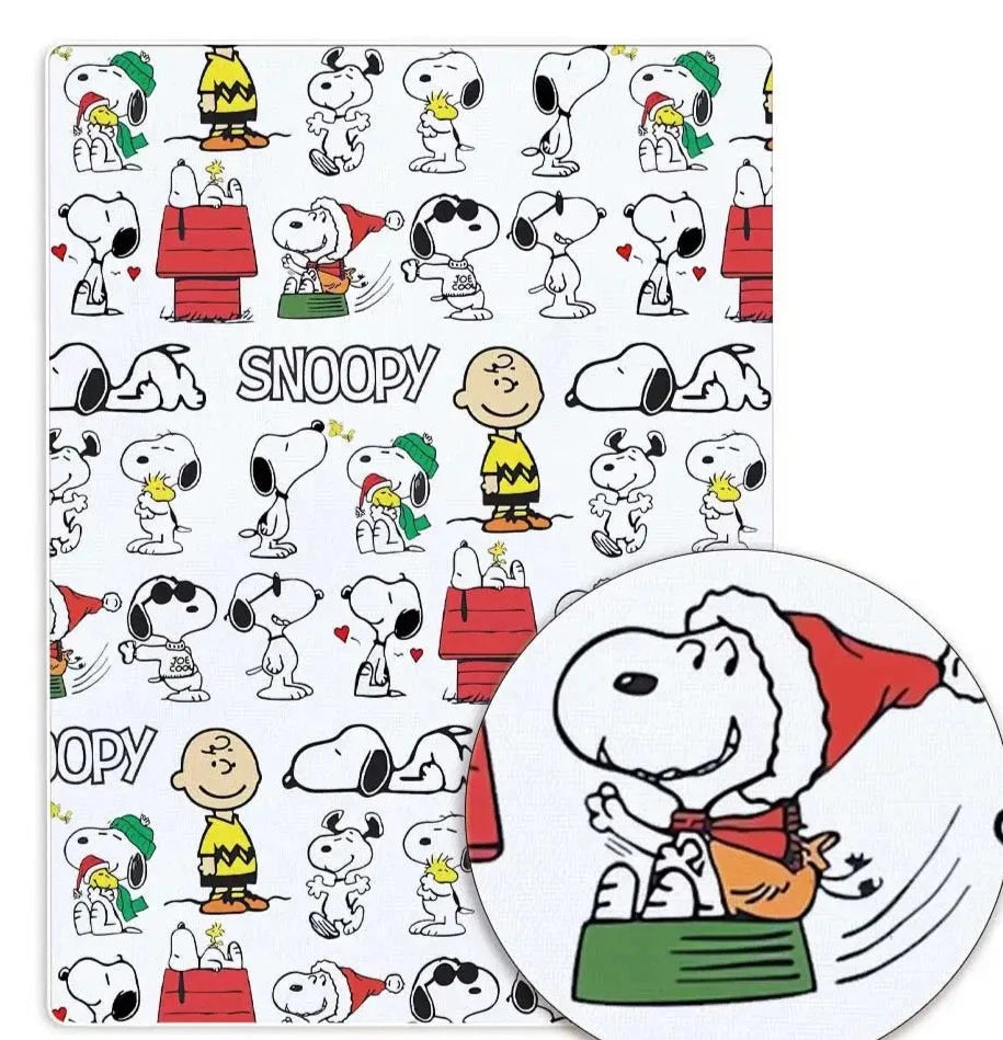 Snoopy Cotton Fabric Half Yard (18” x 55”) – Mabel and Roo