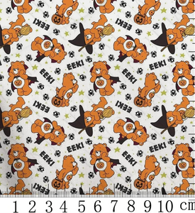 Trick or Sweet Care Bear Halloween polyCotton Fabric Half Yard (18” x 55”)