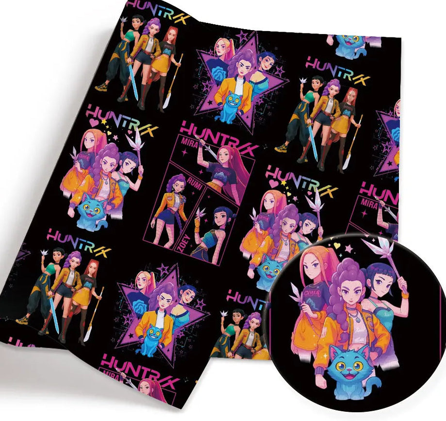 K-Pop Fantasy Anime Polycotton Fabric - Half Yard (18” x 55”) 47527