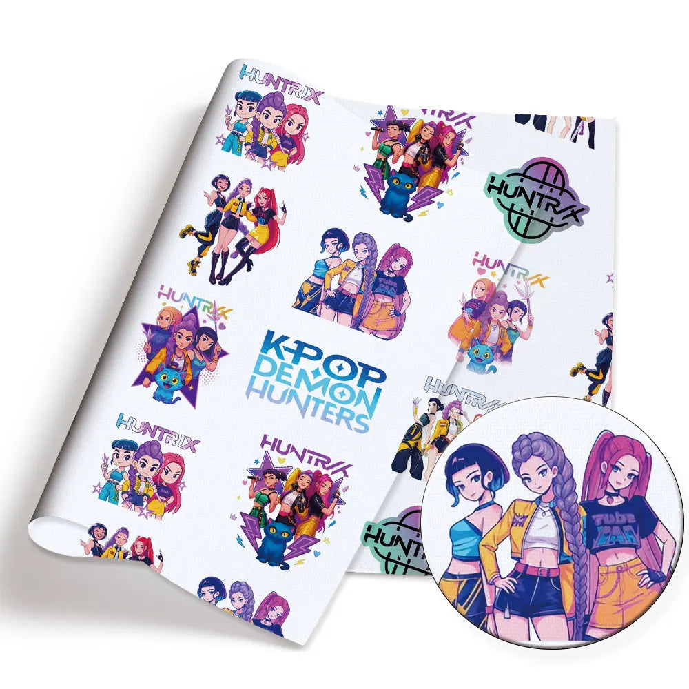 K-Pop Fantasy Anime Polycotton Fabric - Half Yard (18” x 55”) 47525
