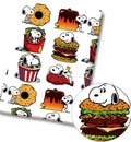 Retro Comic Beagle Hamburger Polycotton Fabric - Half Yard (18” x 55”) 33367