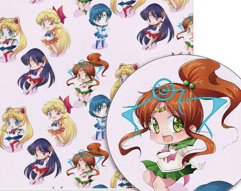 Sailor Moon polyCotton Fabric Half Yard (18” x 55”)