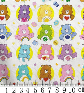 Retro Care Bears polyCotton Fabric Half Yard (18” x 55”)