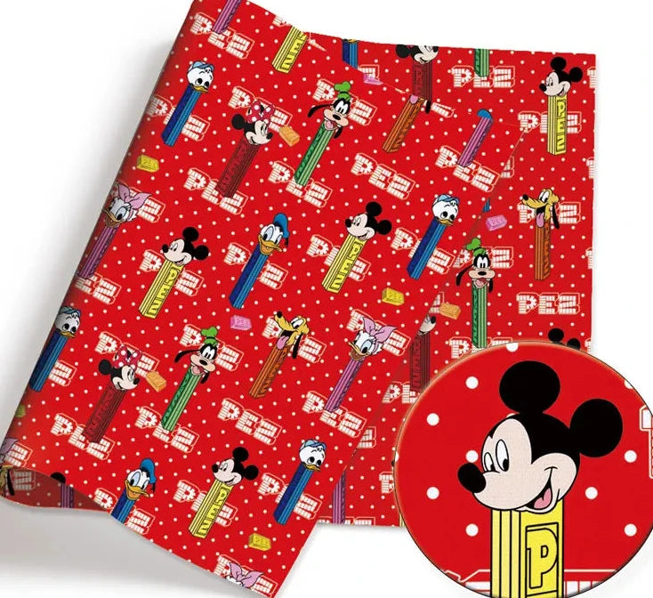 Disney Character Pez Cotton Fabric Half Yard (18” x 55”)