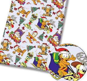 Garfield Christmas polyCotton Fabric Half Yard (18” x 55”)