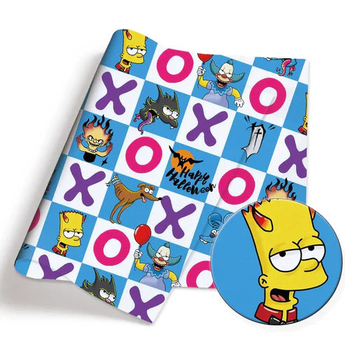 Yellow Cartoon Family Halloween Polycotton Fabric - Half Yard (18” x 55”) 90749