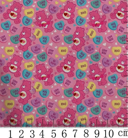 Love a Lot Bear polyCotton Fabric Half Yard (18” x 55”)