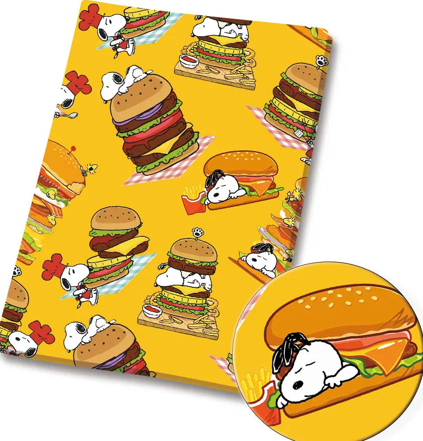 Snoopy Hanburger polyCotton Fabric Half Yard (18” x 55”) 33494