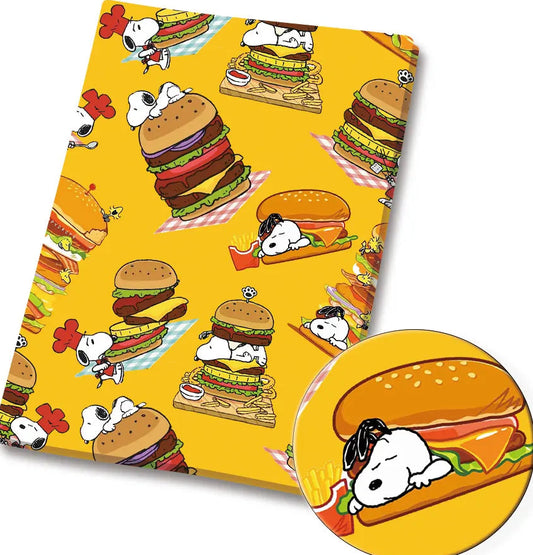 Snoopy Hanburger polyCotton Fabric Half Yard (18” x 55”) 33494