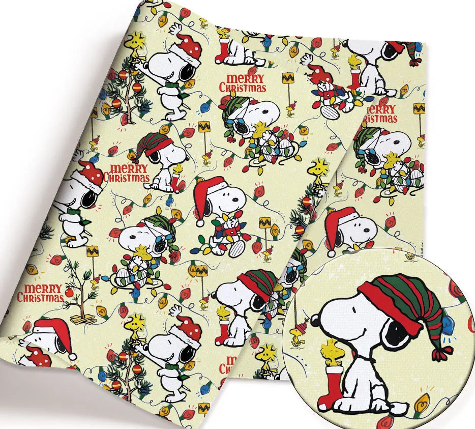 Snoopy Christmas polyCotton Fabric Half Yard (18” x 55”) 97562