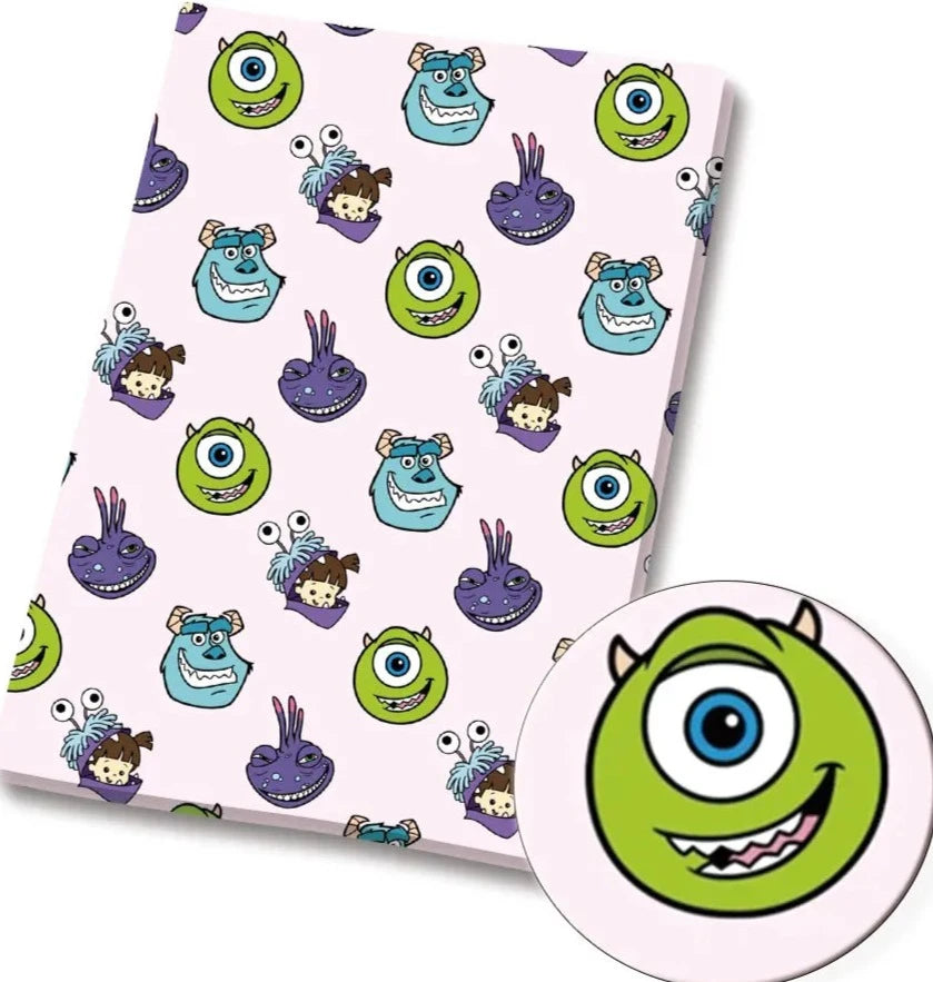 Monsters Inc Cotton Fabric Half Yard (18” x 55”)