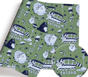 Totoro polyCotton Fabric Half Yard (18” x 55”)