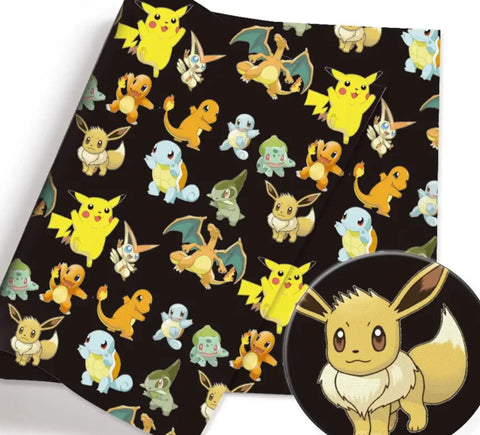 Pokemon polyCotton Fabric Half Yard (18” x 55”)