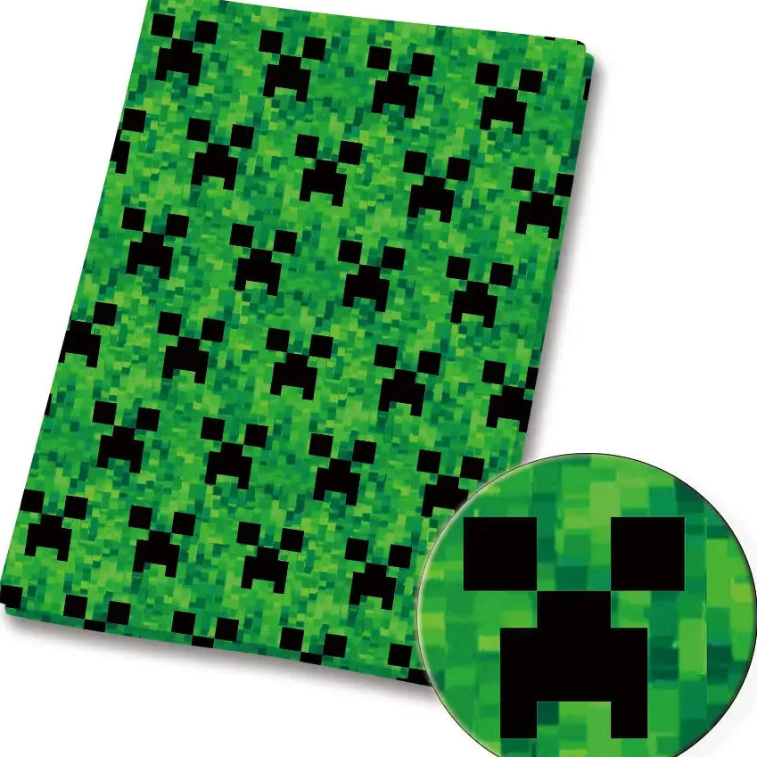 Pixel-Block Game Polycotton Fabric - Half Yard (18” x 55”) 9503