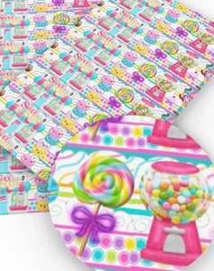 Sweets Candy PolyCotton Fabric Half Yard (18” x 55”)