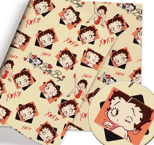 Betty Boop PolyCotton Fabric Half Yard (18” x 55”)
