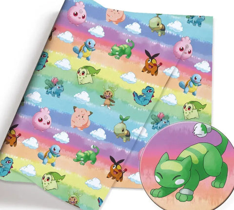 Pokemon PolyCotton Fabric Half Yard (18” x 55”)