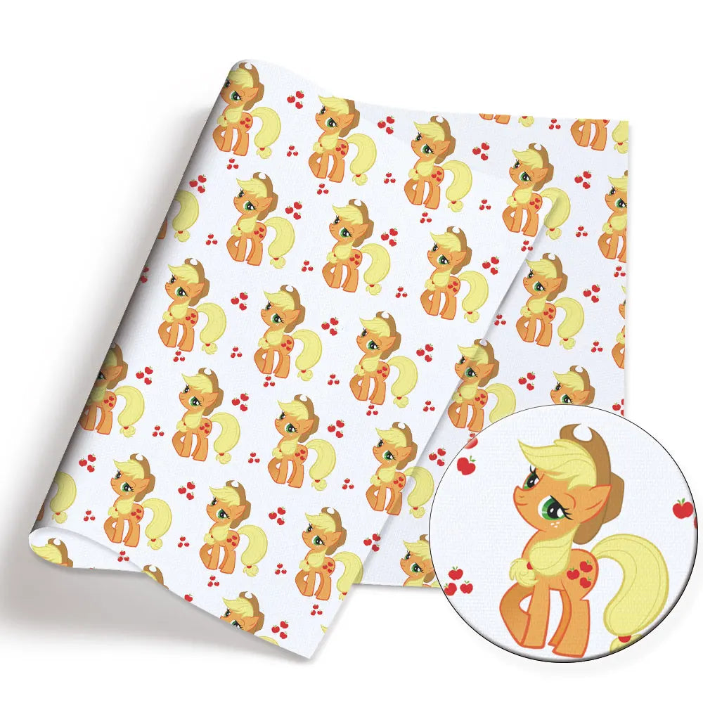 Cartoon Apple Pony polyCotton Fabric Half Yard (18” x 55”) 86135