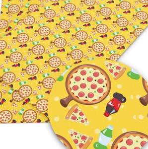 Pizza polyCotton Fabric Half Yard (18” x 55”)