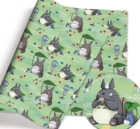 Totoro polyCotton Fabric Half Yard (18” x 55”)