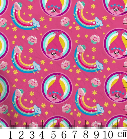 Trolls Poppy polyCotton Fabric Half Yard (18” x 55")