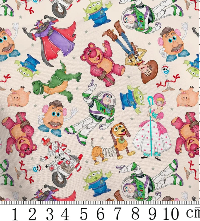 Toy Story Characters polyCotton Fabric Half Yard (18” x 55”)