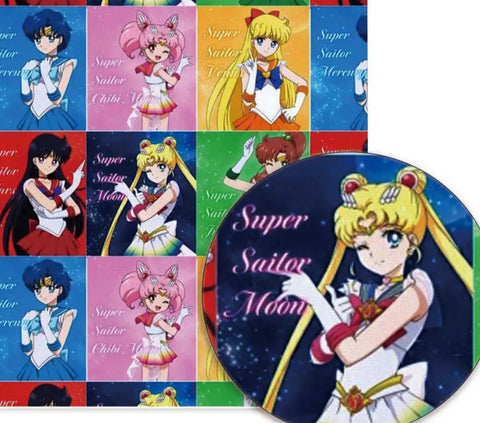 Sailor Moon polyCotton Fabric Half Yard (18” x 55”)