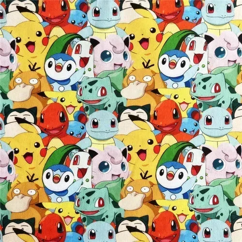 Pokemon Cotton Fabric Half Yard (18” x 55”) – Mabel and Roo