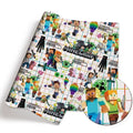 Pixel Blocks game Polycotton Fabric - Half Yard (18” x 55”) 97264