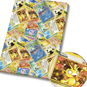 Pokemon Cards polyCotton Fabric Half Yard (18” x 55”)