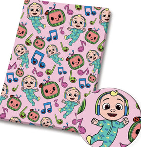 Cocomelon polyCotton Fabric Half Yard (18” x 55”)