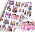 K-Pop Fantasy Anime Polycotton Fabric - Half Yard (18” x 55”) 47524