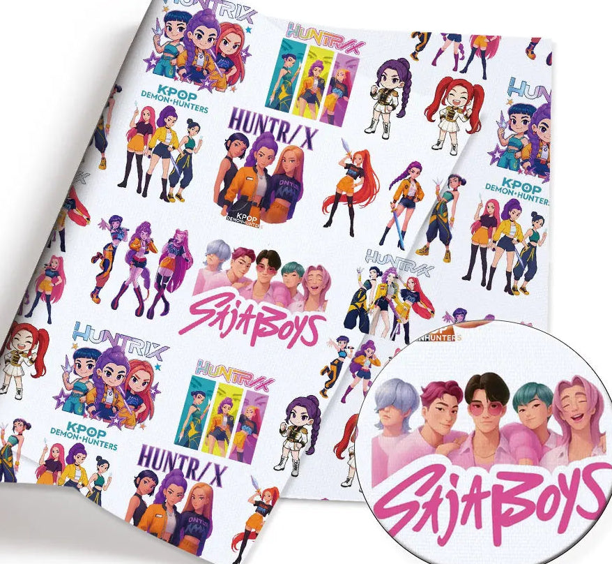 KPop Demon Hunters polyCotton Fabric Half Yard (18” x 55”) 47524
