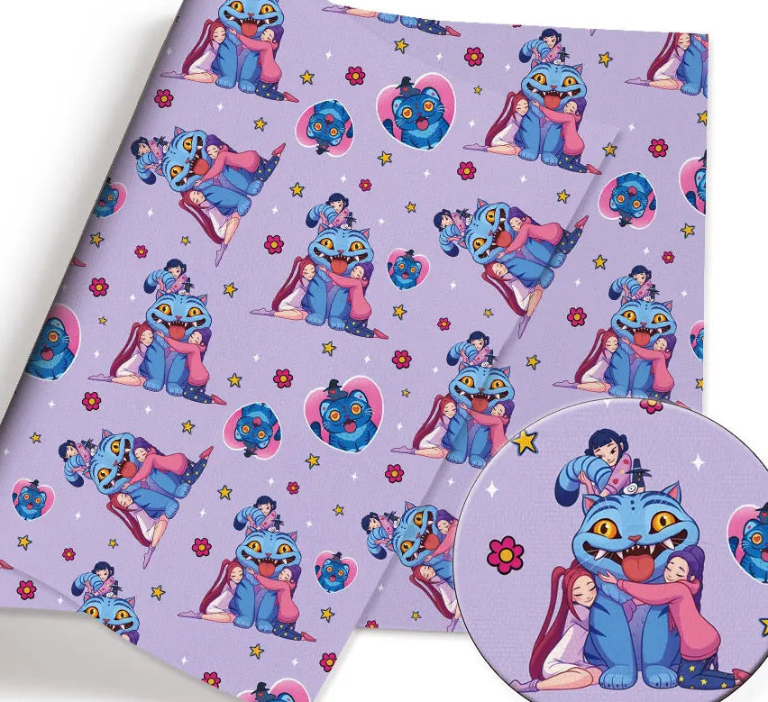 KPop Demon Hunters Derpy polyCotton Fabric Half Yard (18” x 55”) 47482