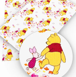 Winnie and Piglet polyCotton Fabric Half Yard (18” x 55”)