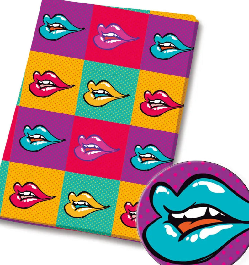 Pop Art Lips polyCotton Fabric Half Yard (18” x 55”)