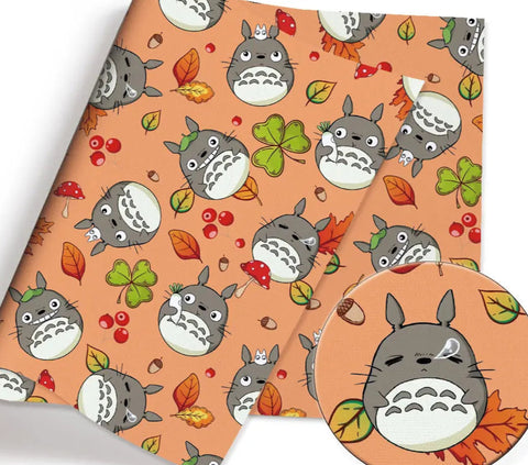 Totoro polyCotton Fabric Half Yard (18” x 55”)