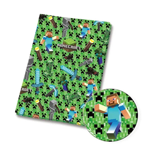 Pixel Blocks game Polycotton Fabric - Half Yard (18” x 55”) 4184