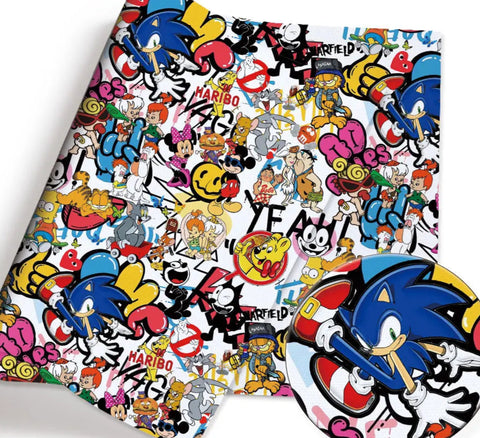 1980s Characters polyCotton Fabric Half Yard (18” x 55”)